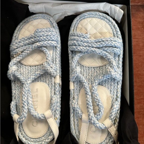 Chanel sandals, only wore once. - Picture 1 of 6